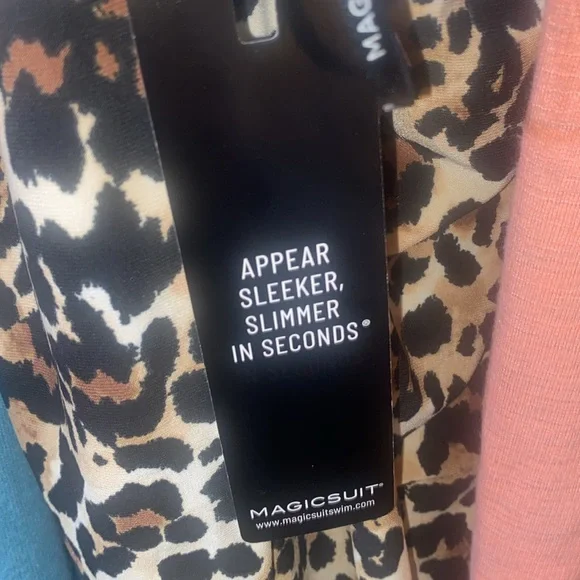MAGICSUIT Sophie Leopard Tankini bathing suit top Black/brown NWT - Picture 2 of 11
